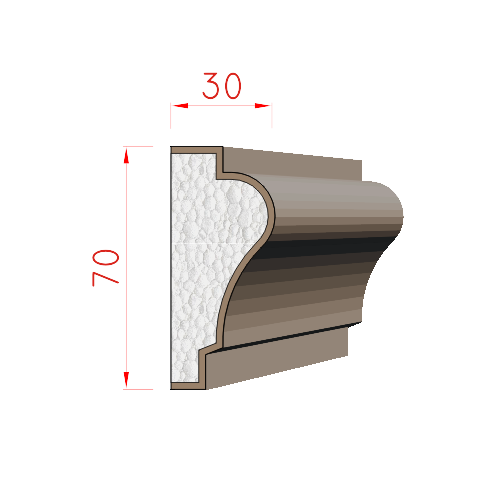 Šambrána 70x30mm