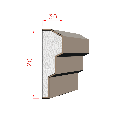 Šambrána 120x30mm