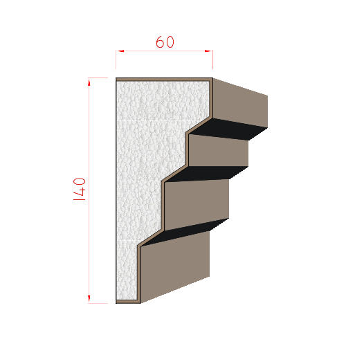 Parapet 140x60mm